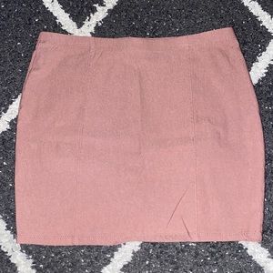 Blush mini skirt